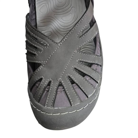 Jambu Sport Poppy Sandal Gray Adjustable Hook & Loop All terrain Sole Size 10 - Picture 2 of 7